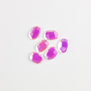 Műköröm Formakövek (10 db-os) oval 8x6mm pink AB