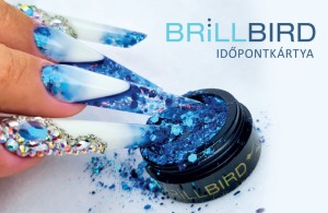 BB Időpontkártya - Kék dual flitter