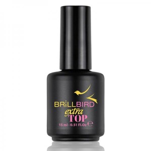 BrillBird Extra Top - Megújult formula -fixálásmentes, univerzális fedőfény 15ml