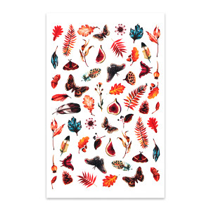 Vizes körömmatrica - Autumn essentials