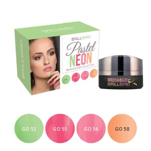 PASTEL NEON- Brush&go gel készlet/PASTEL NEON- Brush&Go Gel Szett